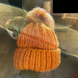 Mustard Seed Free People Knit Pom Beanie